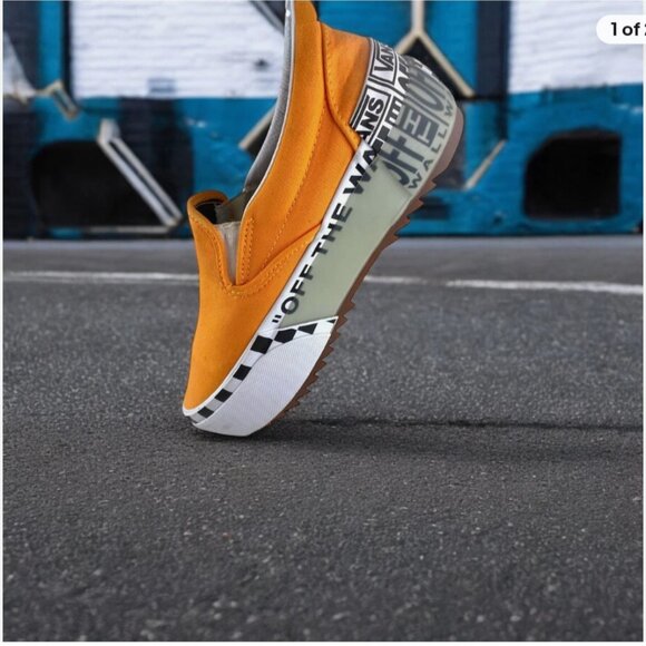 Vans platform Stack Vintage Slip-Ons Marigold 7.5 - Picture 2 of 2